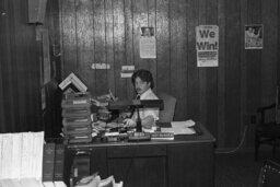Staff Worker at his desk