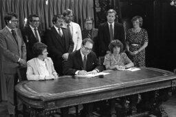 Bill Signing in Governor's Reception Room, Members, Secretary of Public Welfare