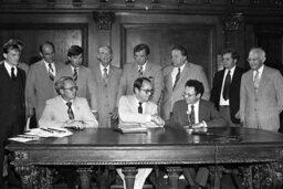Bill Signing in Governor's Reception Room, Members, Secretary of Transportation, Senate Members