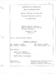 Angelo Carcaci Case, Exhibit D, Hearing Transcript, November 8, 1973