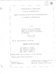 Angelo Carcaci Case, Exhibit A, Hearing Transcript Barger Testimony, June 7, 1973
