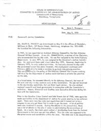 Thompson Correspondence, May 1974