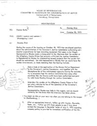Downey Rice and Truman Burke Correspondence, October 18 - November 20, 1973