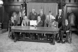 Bill Signing in Governor's Reception Room, Adjutant General, Members, Veterans