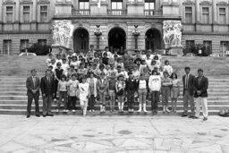 Group Photo on Capitol Steps, Capitol and Grounds, Senate Members, Students