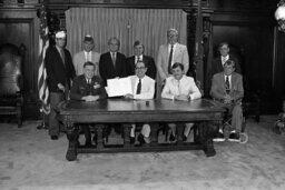 Bill Signing in Governor's Reception Room, Adjutant General, Members, Veterans