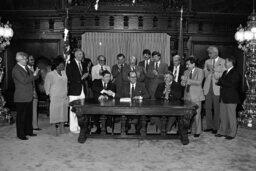 Bill Signing in Governor's Reception Room, Members, PA Fish Commissioner, PA Game Commissioner, Senate Members