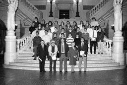 Group Photo in Main Rotunda, Members, Senate Members, Students