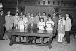 Award Presentation by Governor, Governor's Reception Room, Members, Senate Members, Students