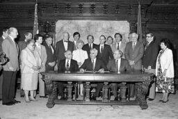 Bill Signing in Governor's Reception Room, Guests, Members, Secretary of Agriculture, Senate Members