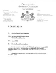 Meeting, Testimony to Amend Glossary of the PIAA Bylaws, January 25, 2012