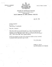 County Files- Greene County, Dorthy Koratich, First National Bank & Trust Company, July 29, 1974