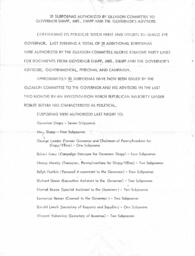 Shapp, Milton J. (Governor), Press Release of Subpoenas Issued