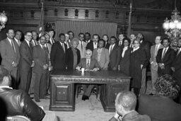 Bill Signing in Governor's Reception Room, Guests, Members, Senate Members