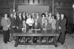 Bill Signing in Governor's Reception Room, Guests, Lieutenant Governor, Members, Senate Members