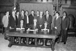 Bill Signing in Governor's Reception Room, Members, Secretary of Commerce, Senate Members