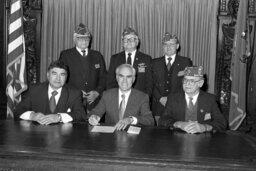 Bill Signing in Governor's Reception Room, Members, Veterans
