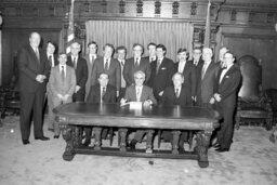 Bill Signing in Governor's Reception Room, Governor's Staff, Guests, Members, Senate Members