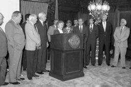 Press Conference in Governor's Reception Room, Members, Senate Members