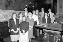 Group Photo on the House Floor, Members, Speaker's Rostrum, Students