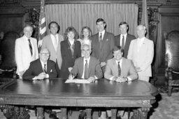 Bill Signing in Governor's Reception Room, Members, Secretary of Aging, Senate Members