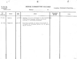 House Committee Record