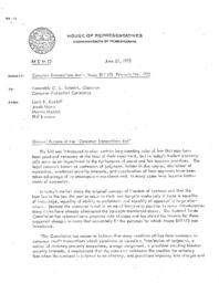 Memo, June 27, 1975 from Louis B. Kozloff, Jacob Myers, Marvin Mundel, and Phil Brennen, to Rep. C.L. Schmitt. Subject: Consumer transactions act - House Bill 170 Printer's No. 1732.