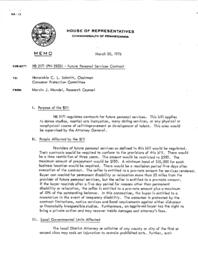 Memo, March 30, 1976 frm Marvin J. Mundel, Research Counsel, to Rep. C.L. Schmit. Subject: HB 2171 (PN 2853) - Future personal services contract.