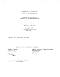 Subcommittee on Insurance, Meeting, July 30, 1975
