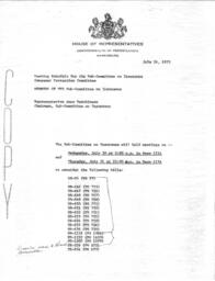 Subcommittee on Insurance, Meeting, July 31, 1975