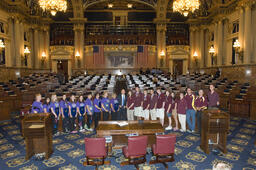 Citation Presentation, Odyssey of the Mind, Group Photo, High School Students, House Floor