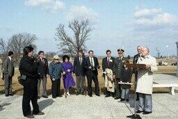Gettysburg Battlefield Ceremony, Adjutant General, Child, Governor, Guests, Members, Secretary of Commerce