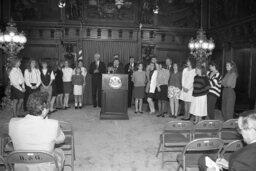 Award Ceremony in Governor's Reception Room, Members, Senate Members, Students