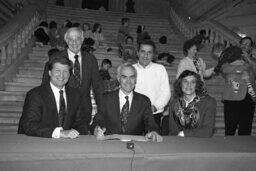 Bill Signing in Main Rotunda, Governor, Members, Senate Members