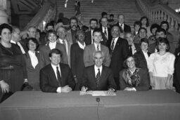Bill Signing in Main Rotunda, Governor, Guests, Members, Senate Members