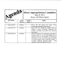 Meeting regarding House Bills 924, 1121, 1281