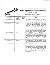 Meeting regarding House Bills 1324, 1417, 1792, 1794, 1925