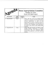 Meeting regarding House Bills 700, 1399