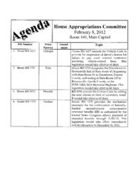 Meeting regarding House Bills 1617, 1751, 2032, Senate Bill 1375