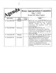 Meeting regarding House Bills 1047, 1484, 1780, Senate Bill 342