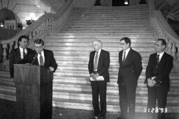 News Conference in Main Rotunda, Members, Participants, Secretary of Commerce