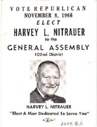 Representative Harvey Nitrauer's Campaign Handout