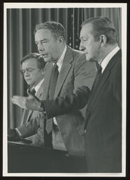 Press Conference. Featured left to right: Reps. Kenneth Brandt, Edward Burns, and Rick Cessar
