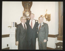 Rep. Edward Burns with Rep. Ben Wilson and James Wright in his Harrisburg office.