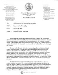 Notice of arrest for school or child-care service employees, House Bill 461