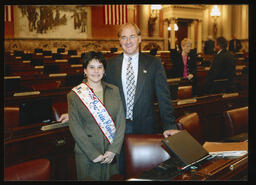 Gabriella Kilme, Miss Pre-Teen Pennsylvania in 2002 and Guest Page, House Floor with Rep. Roy Baldwin