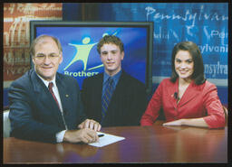 Big Brothers, Big Sisters Taping in Republican studios, with Rep. Roy Baldwin and two students