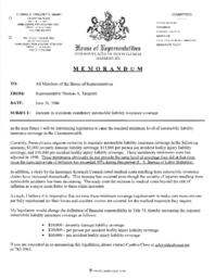 House Bill 2884, Automobile Liability Increase