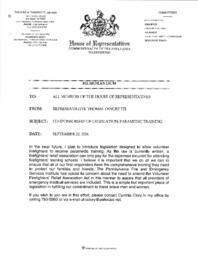 House Bill 2992, Paramedic Training for Volunteer Firefighters