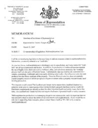 House Bill 1059, Methamphetamine Lab, Amendment to Landlord-Tenant Act